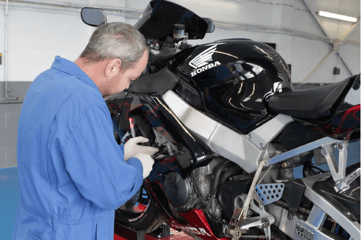 Fixing a motorbike